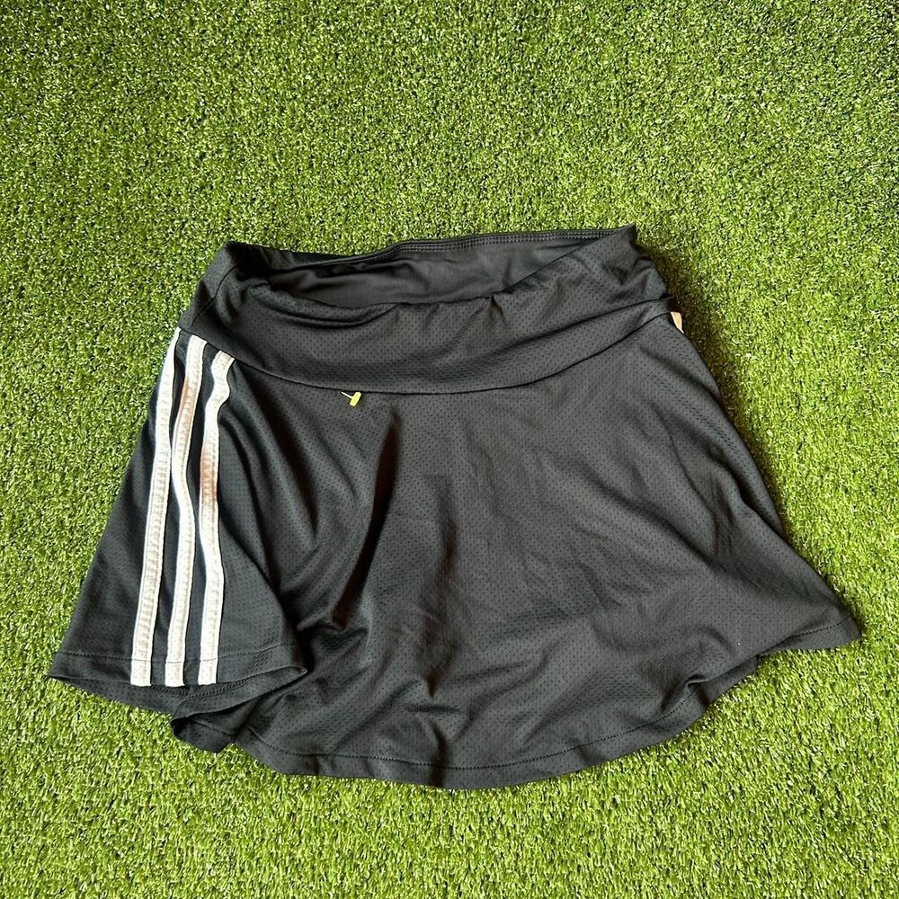 Adidas Women's Black and Green Shorts